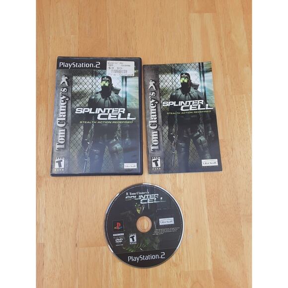 Playstation 2 PS2 Tom Clancy's Splinter Cell Video Game Complete with Manual - Picture 1 of 8